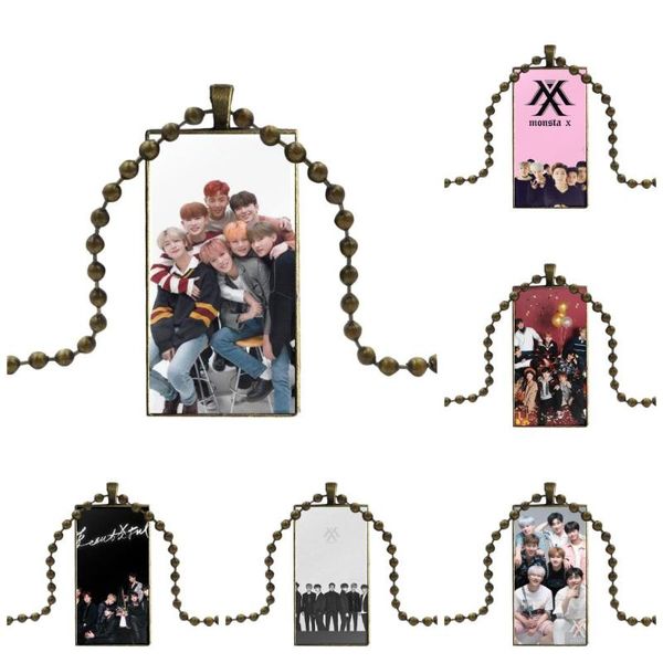 glass cabochon jewelry bronze color with long pendant choker rectangle necklace for women men party monsta x kpop novelty fundas necklaces, Silver
glass cabochon jewelry bronze color with long pendant choker rectangle necklace for women men party monsta x kpop novelty fundas necklaces, Silver