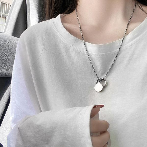 pendant necklaces dual-wear round ring necklace female ins cold wind net red hip hop couple simple personality mens jewelry, Silver
pendant necklaces dual-wear round ring necklace female ins cold wind net red hip hop couple simple personality mens jewelry, Silver
