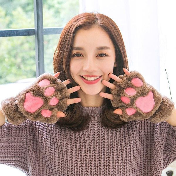 five fingers gloves cat claw mittens bear fingerless winter plush half finger knitted typing for girl gift, Blue;gray
five fingers gloves cat claw mittens bear fingerless winter plush half finger knitted typing for girl gift, Blue;gray