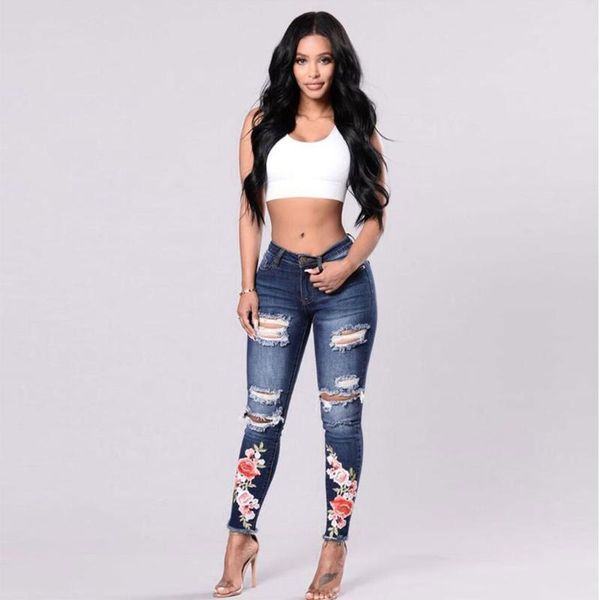 summer stretch ripped jeans woman high waist trousers female plus size embroidery elastic denim mujer skinny pencil pants women's, Blue
summer stretch ripped jeans woman high waist trousers female plus size embroidery elastic denim mujer skinny pencil pants women's, Blue