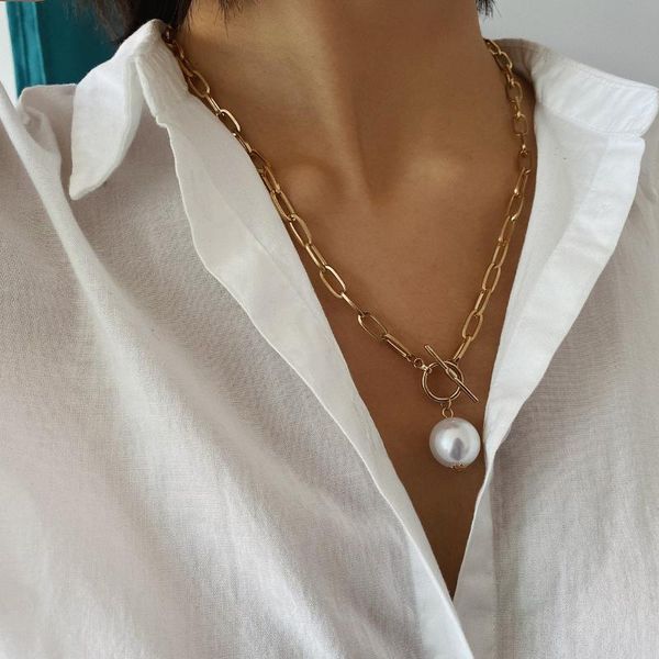 pendant necklaces fashion punk baroque pearl multi layered chain women long necklace geometry beads lasso wedding collar jewelry, Silver
pendant necklaces fashion punk baroque pearl multi layered chain women long necklace geometry beads lasso wedding collar jewelry, Silver