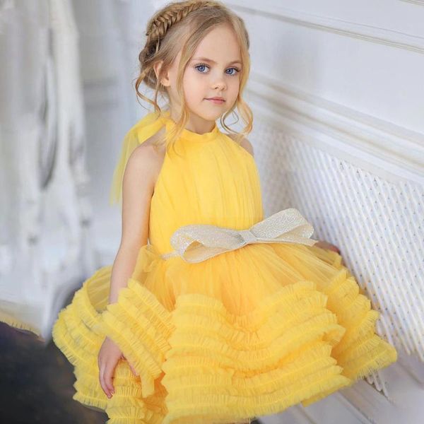 girl's dresses gorgeous yellow tiers high neck short wedding flower girl dress girls party year, Red;yellow
girl's dresses gorgeous yellow tiers high neck short wedding flower girl dress girls party year, Red;yellow