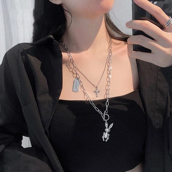 pendant necklaces 2021 fashion multilayer hip hop long chain necklace for women men jewelry coin cross accessories gifts, Silver
pendant necklaces 2021 fashion multilayer hip hop long chain necklace for women men jewelry coin cross accessories gifts, Silver