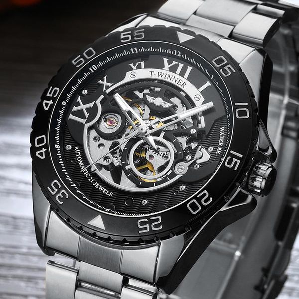 wristwatches 2021 men's watch brand winner fashion casual business self-winding watches waterproof stainless steel wristband clock, Slivery;brown
wristwatches 2021 men's watch brand winner fashion casual business self-winding watches waterproof stainless steel wristband clock, Slivery;brown