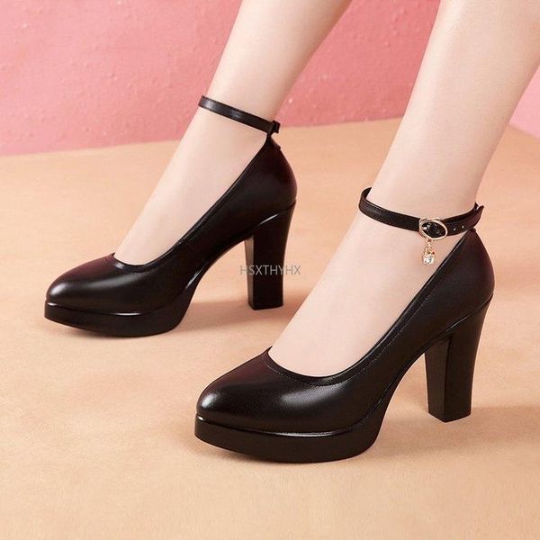 dress shoes spring summer pumps women's shoe european fashion high heels waterproof bandage thick with, Black
dress shoes spring summer pumps women's shoe european fashion high heels waterproof bandage thick with, Black
