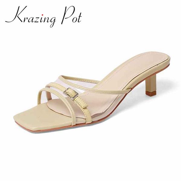 krazing pot genuine leather square toe high street fashion jelly shoes metal slip on vitality summer women outside slippers l32, Black
krazing pot genuine leather square toe high street fashion jelly shoes metal slip on vitality summer women outside slippers l32, Black