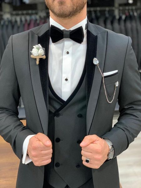 men's suits & blazers slim fit 3 piece suit blazer peaked lapel tuxedo wedding party jackets vest&trousers, White;black
men's suits & blazers slim fit 3 piece suit blazer peaked lapel tuxedo wedding party jackets vest&trousers, White;black