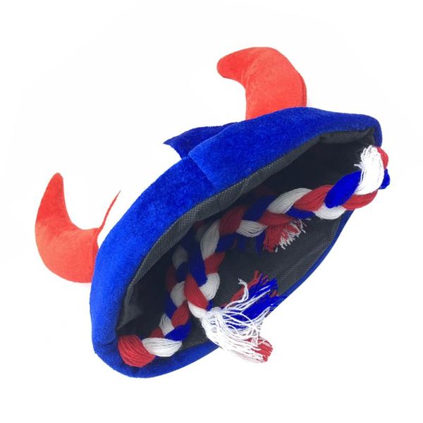 party hats birthday headdress ox horn braid hat funny performance cosplay decor (blue, red and white)
party hats birthday headdress ox horn braid hat funny performance cosplay decor (blue, red and white)