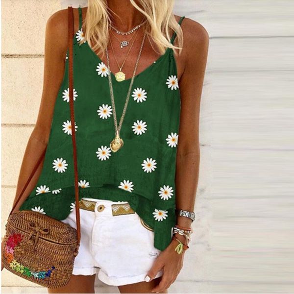 summer blouse women vintage small daisies print blouses shirts sleeveless ladies tee camisas blusas mujer s-5xl women's &, White
summer blouse women vintage small daisies print blouses shirts sleeveless ladies tee camisas blusas mujer s-5xl women's &, White