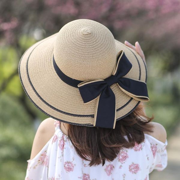 wide brim hats outdoor folding straw hat female summer korean version of the tide along ladies sunhat sunscreen sun beach, Blue;gray
wide brim hats outdoor folding straw hat female summer korean version of the tide along ladies sunhat sunscreen sun beach, Blue;gray