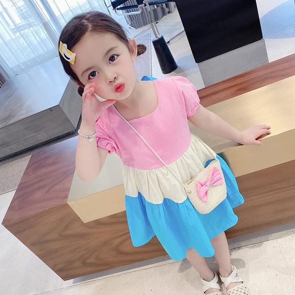 summer girls dress patchwork color children cotton comfortable bow-knot vacation beach kids clothes girl's dresses, Red;yellow
summer girls dress patchwork color children cotton comfortable bow-knot vacation beach kids clothes girl's dresses, Red;yellow
