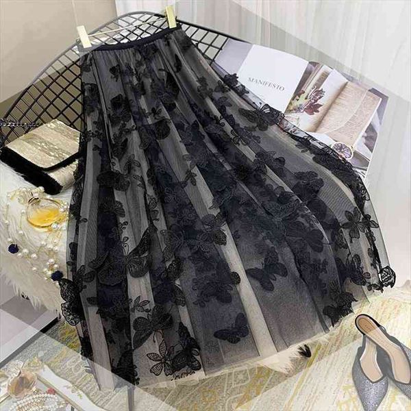 tingyili butterfly embroidery tulle layers womens skirt summer elastic high waist black beige burgundy women mesh long tutu
tingyili butterfly embroidery tulle layers womens skirt summer elastic high waist black beige burgundy women mesh long tutu
