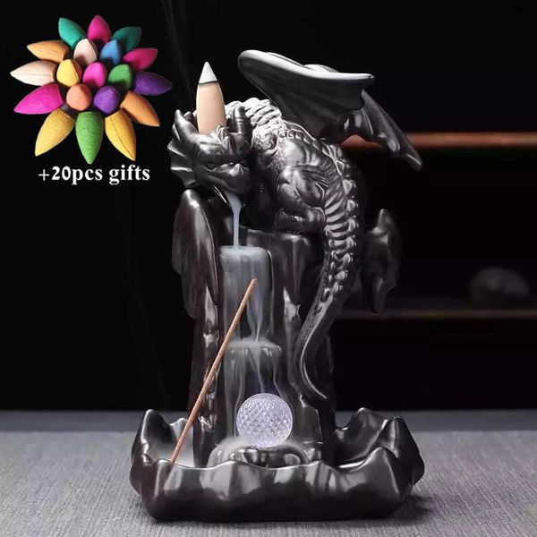 fragrance lamps ceramic led backflow incense burner smoke waterfall censer stick holder home teahouse meditation decor + 20pcs cones
fragrance lamps ceramic led backflow incense burner smoke waterfall censer stick holder home teahouse meditation decor + 20pcs cones