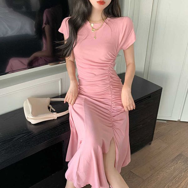 casual dresses elegant vintage french solid o-neck shirring slim midi office lady korea style thin women es summer l77c, Black;gray
casual dresses elegant vintage french solid o-neck shirring slim midi office lady korea style thin women es summer l77c, Black;gray