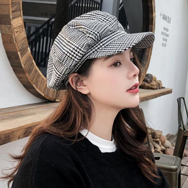 stingy brim hats winter beret for women big grid solid plain octagonal sboy cap ladies casual adjustable cotton hat girls painter caps, Blue;gray
stingy brim hats winter beret for women big grid solid plain octagonal sboy cap ladies casual adjustable cotton hat girls painter caps, Blue;gray