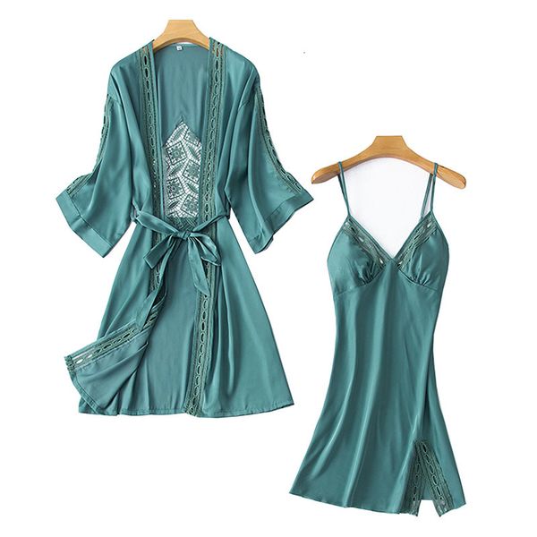 women's sleepwear spring & summer new women lace nightgown ladies pajamas set cardigan+dress 2pcs soft silk satin femme robes, Black;red
women's sleepwear spring & summer new women lace nightgown ladies pajamas set cardigan+dress 2pcs soft silk satin femme robes, Black;red