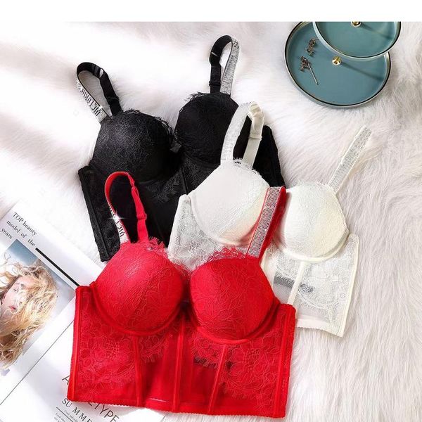 bras 2021 lingerie lace rhinestone letters bra women underwear push up large size vintage corset for camis, Red;black
bras 2021 lingerie lace rhinestone letters bra women underwear push up large size vintage corset for camis, Red;black