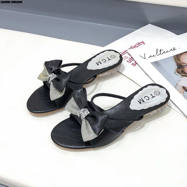 slippers transparent women shoes woman mules summer bow knot clear high spike heels crystal ladies slides, Black
slippers transparent women shoes woman mules summer bow knot clear high spike heels crystal ladies slides, Black