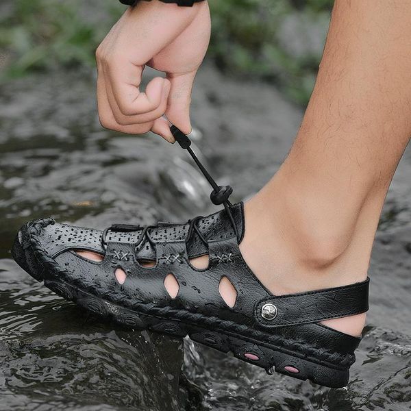 sandals man herren for beach male schuhe hombre summer massage de fashion breathable zapatillas sommer mens para leather zapatos casual, Black
sandals man herren for beach male schuhe hombre summer massage de fashion breathable zapatillas sommer mens para leather zapatos casual, Black