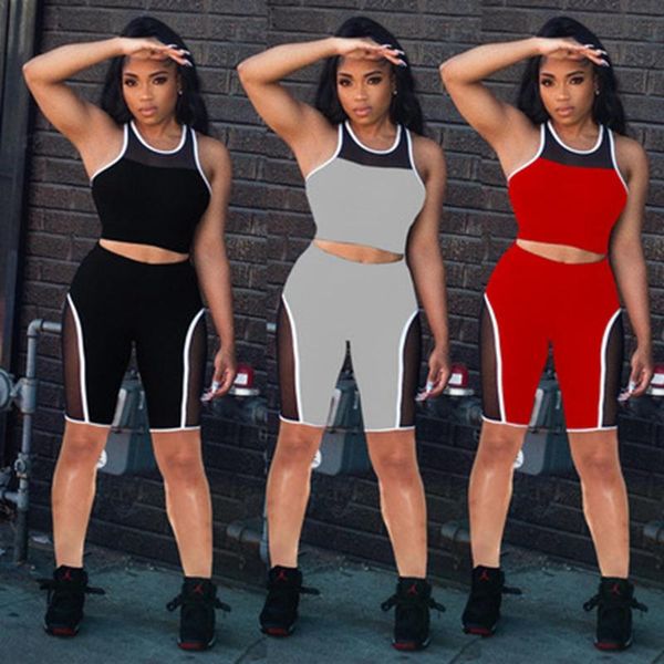 women's tracksuits tnnaoff mesh sheer patchwork elastic two piece women set sleeveless vest biker shorts lounge wear matching sets, Gray
women's tracksuits tnnaoff mesh sheer patchwork elastic two piece women set sleeveless vest biker shorts lounge wear matching sets, Gray