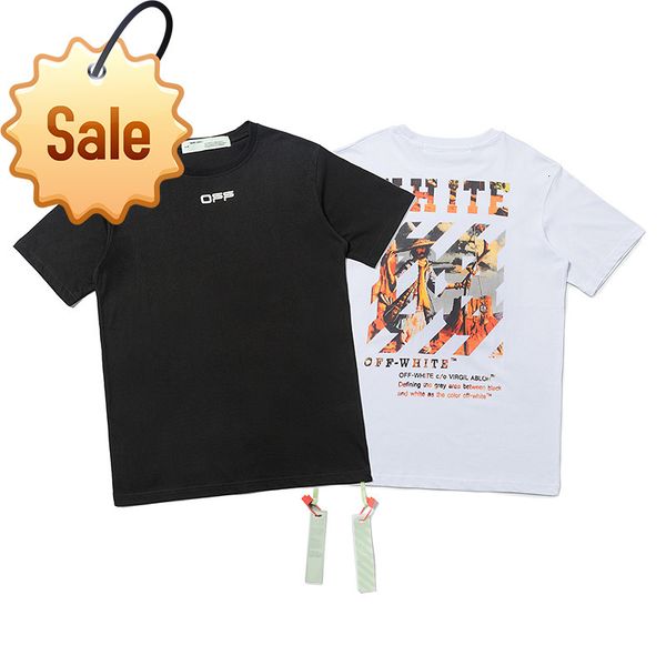 2022 spring and summer new off oil painting series arrstyle round neck sleeve for men women, White;black
2022 spring and summer new off oil painting series arrstyle round neck sleeve for men women, White;black