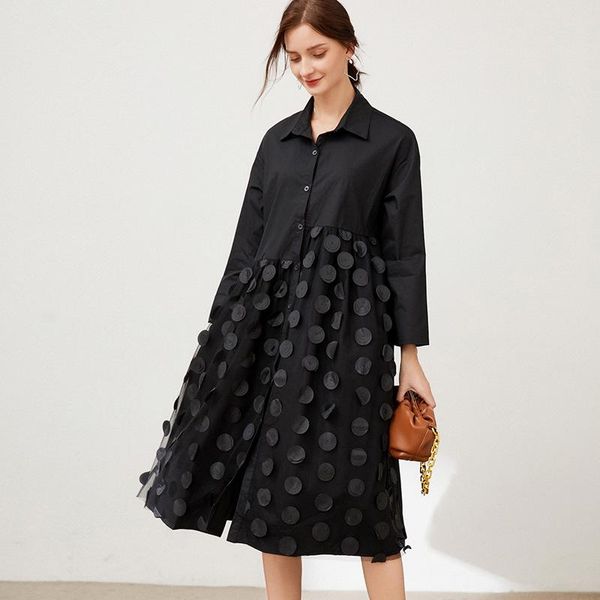 casual dresses europe and the united states 2021 autumn large size medium long three-dimensional mesh splice shows thin blouse dress wo, Black;gray
casual dresses europe and the united states 2021 autumn large size medium long three-dimensional mesh splice shows thin blouse dress wo, Black;gray