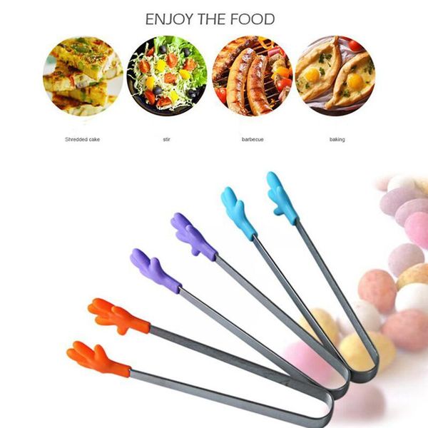 spoons salad serving bbq tongs stainless steel handle utensil creative hand shape kitchen cooking tools mini silicone clip
spoons salad serving bbq tongs stainless steel handle utensil creative hand shape kitchen cooking tools mini silicone clip