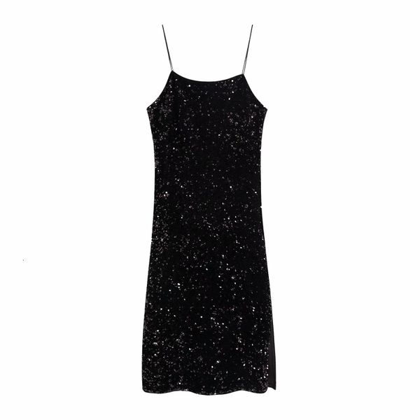 casual dresses woman black slim sequined thick spaghetti strap 2021 fashion spring backless elasticity female party wwmr, Black;gray
casual dresses woman black slim sequined thick spaghetti strap 2021 fashion spring backless elasticity female party wwmr, Black;gray