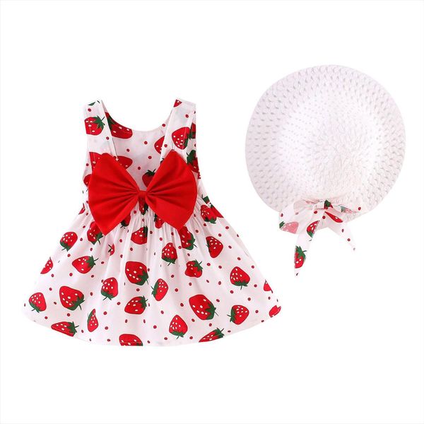 summer toddler baby kids girls girl dress sleeveless strawberry print princess hat outfits costumes vestidos, Red;yellow
summer toddler baby kids girls girl dress sleeveless strawberry print princess hat outfits costumes vestidos, Red;yellow