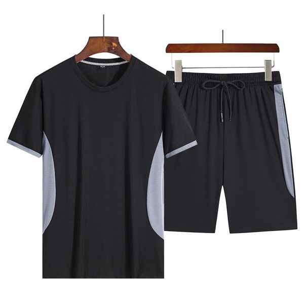 short sleeve men's two-piece suit 2021 male summer jogging + casual pants men sports t-shirt tracksuits, Gray
short sleeve men's two-piece suit 2021 male summer jogging + casual pants men sports t-shirt tracksuits, Gray
