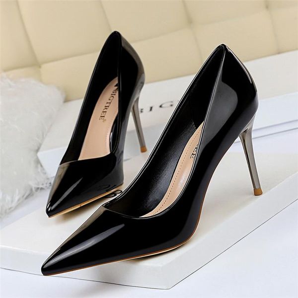 dress shoes bigtree women high heels simple metal stiletto thin heel shallow pointed toe slim fashion lady wedding pumps, Black
dress shoes bigtree women high heels simple metal stiletto thin heel shallow pointed toe slim fashion lady wedding pumps, Black