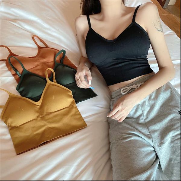 girls short with seperated women tank bra padding u back crop for female gr1932, White
girls short with seperated women tank bra padding u back crop for female gr1932, White