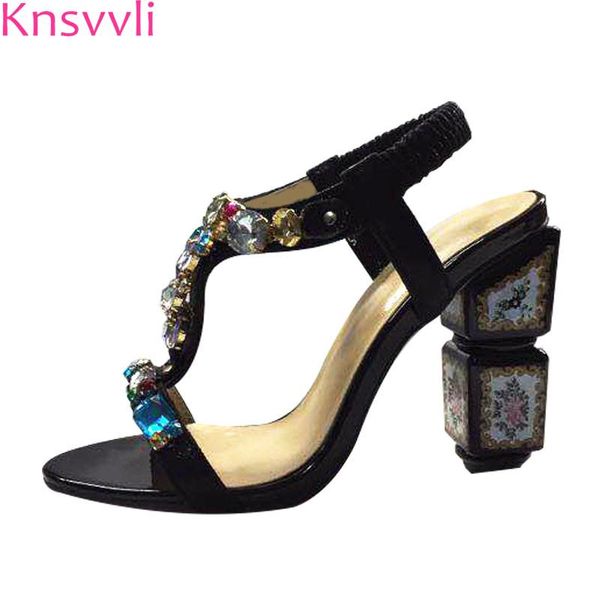 rhinestone painted pattern high heels sandals women luxury elastic band gold black party shoes strange style heel sandalias
rhinestone painted pattern high heels sandals women luxury elastic band gold black party shoes strange style heel sandalias