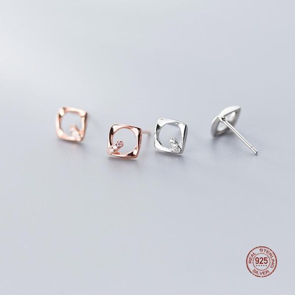 stud lko 925 sterling silver personalized geometric square design with simple zircon earrings for women students fine jewelry earring, Golden;silver
stud lko 925 sterling silver personalized geometric square design with simple zircon earrings for women students fine jewelry earring, Golden;silver