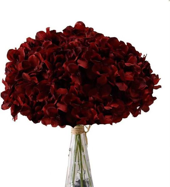 decorative flowers & wreaths 10pcs burgundy artificial hydrangea heads with stems silk in bulk for wedding home decoration
decorative flowers & wreaths 10pcs burgundy artificial hydrangea heads with stems silk in bulk for wedding home decoration