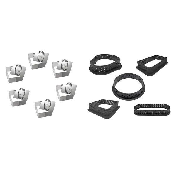 baking & pastry tools 11pcs mousse tart ring perforated circle bakeware cake mold, 6pcs square 5pcs round,love,square,rectangle,oval
baking & pastry tools 11pcs mousse tart ring perforated circle bakeware cake mold, 6pcs square 5pcs round,love,square,rectangle,oval