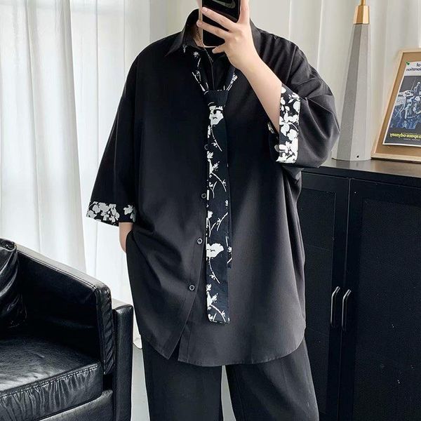 autumn seven minutes sleeve shirt male korean edition trend handsome loose hong kong wind casual jokey streetwear men's shirts, White;black
autumn seven minutes sleeve shirt male korean edition trend handsome loose hong kong wind casual jokey streetwear men's shirts, White;black