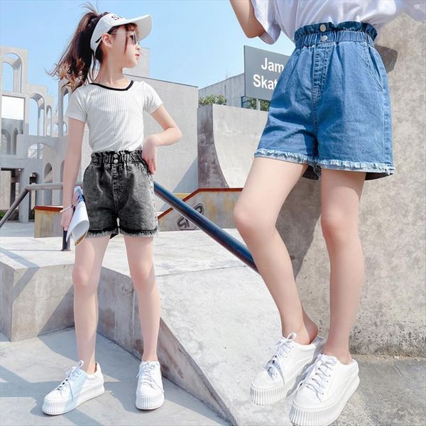 summer teen girls fashion tassel shorts with two buttons high waist cotton kids clothes school casual style solid denim, Black
summer teen girls fashion tassel shorts with two buttons high waist cotton kids clothes school casual style solid denim, Black