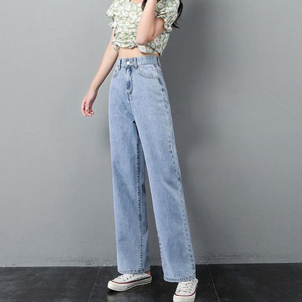 spring autumn women high waist denim jeans female loose casual full length wide leg pants trouser clothing kk0116 women's, Blue
spring autumn women high waist denim jeans female loose casual full length wide leg pants trouser clothing kk0116 women's, Blue