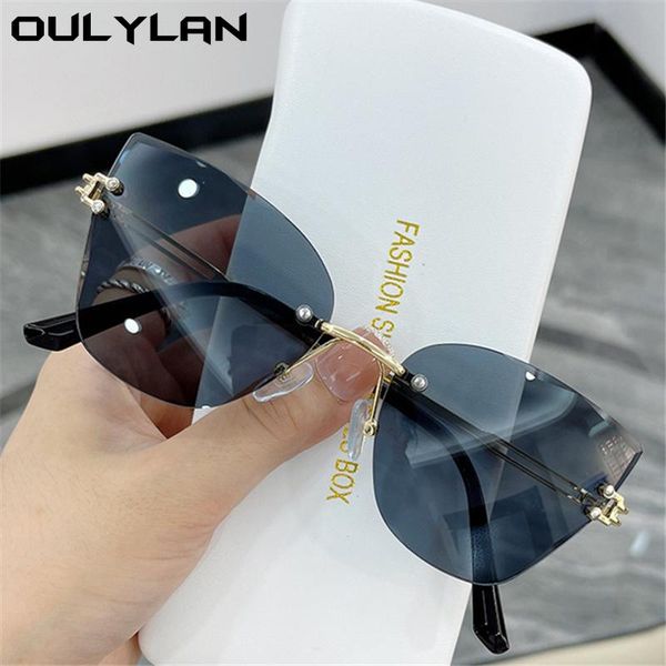 sunglasses oulylan fashion cat eye women trimming rimless sun glasses ladiesvintage metal gradient goggles purple pink sunglass, White;black
sunglasses oulylan fashion cat eye women trimming rimless sun glasses ladiesvintage metal gradient goggles purple pink sunglass, White;black