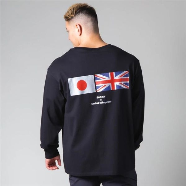 men's t-shirts 2021 japan&uk flag t-shirt cotton gym fitness men running sports t shirt male print long sleeve, White;black
men's t-shirts 2021 japan&uk flag t-shirt cotton gym fitness men running sports t shirt male print long sleeve, White;black