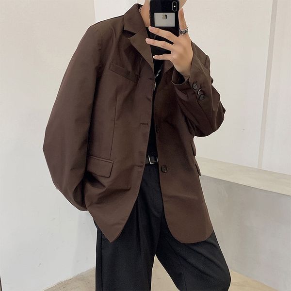 men's suits & blazers korean blazer jacket fashion brown dress men streetwear wild loose business casual suit s mens m-xl yrt2, White;black
men's suits & blazers korean blazer jacket fashion brown dress men streetwear wild loose business casual suit s mens m-xl yrt2, White;black