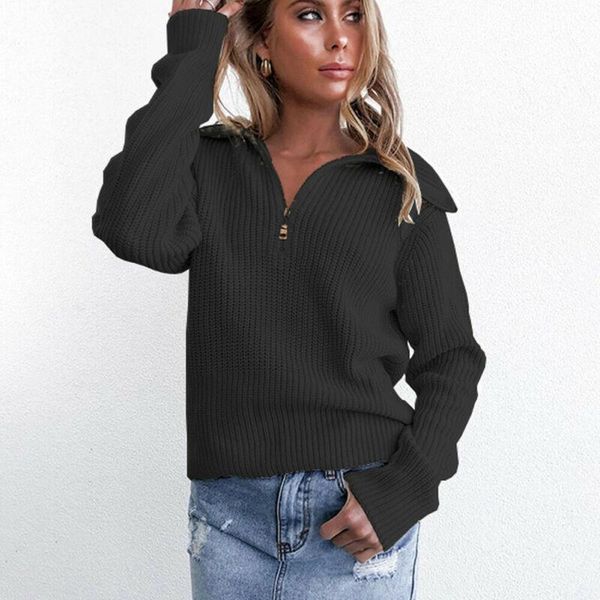 women's sweaters warm autumn long sleeve lamb wool sweater zipper jumper pullover cropped ladies fashion thick loose clothes, White;black
women's sweaters warm autumn long sleeve lamb wool sweater zipper jumper pullover cropped ladies fashion thick loose clothes, White;black