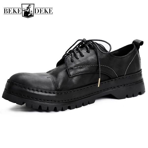 dress shoes 100% genuine leather platform men british style vintage round toe casual brand lace up business black zapatos
dress shoes 100% genuine leather platform men british style vintage round toe casual brand lace up business black zapatos