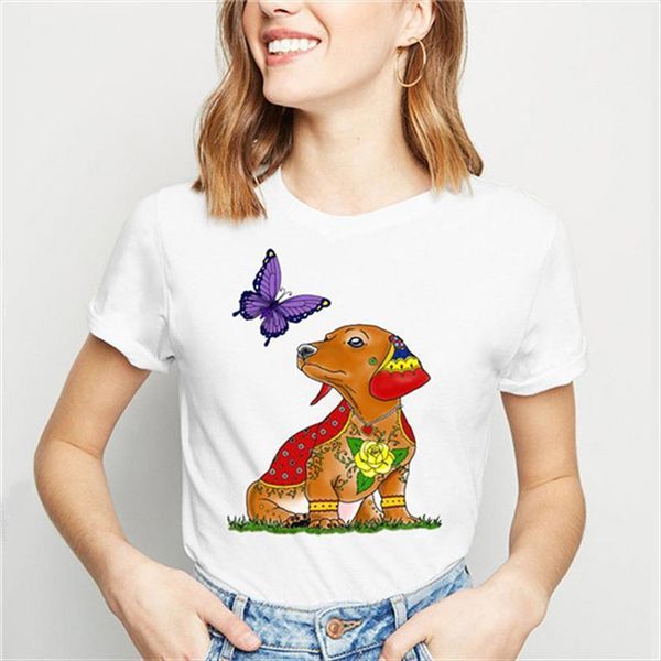 dachshund print blooming flowers art women harajuku cute funny summer female white streetwear
dachshund print blooming flowers art women harajuku cute funny summer female white streetwear