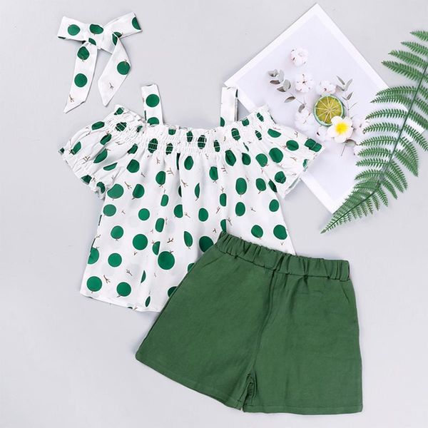 clothing sets summer 2pcs kids outfit polka dot -shoulder short sleeves blouse + solid color shorts with pocket for girls 2-6 years, White
clothing sets summer 2pcs kids outfit polka dot -shoulder short sleeves blouse + solid color shorts with pocket for girls 2-6 years, White