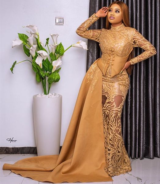 2021 plus size arabic aso ebi gold stylish prom dresses lace sheath high neck evening formal party second reception gowns zj444, Black
2021 plus size arabic aso ebi gold stylish prom dresses lace sheath high neck evening formal party second reception gowns zj444, Black