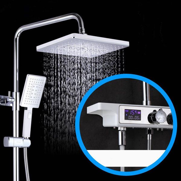 one-button three-control digital display shower set household copper bathroom constant temperature toilet sets
one-button three-control digital display shower set household copper bathroom constant temperature toilet sets