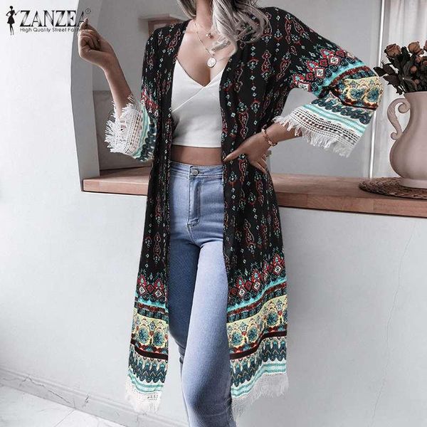 women's blouses & shirts zanzea summer floral printed blouse women vintage tassel cardigan elegant cover up kimono casual long oversiz, White
women's blouses & shirts zanzea summer floral printed blouse women vintage tassel cardigan elegant cover up kimono casual long oversiz, White