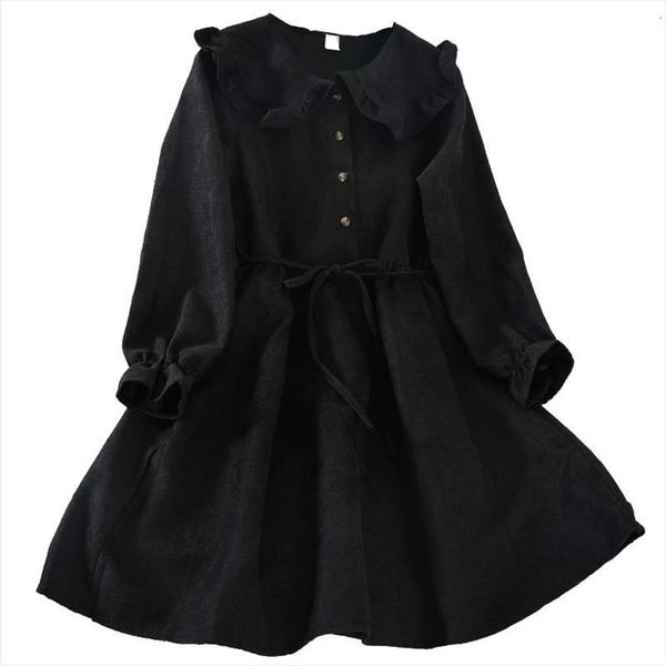c2595 girly style spring womens dress autumn fashion sweet casual pure color doll neck wholesale, Black;gray
c2595 girly style spring womens dress autumn fashion sweet casual pure color doll neck wholesale, Black;gray